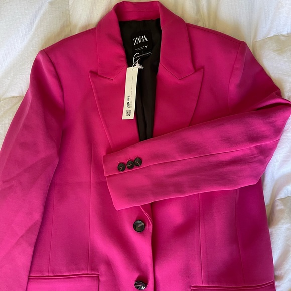 Zara Oversized Hot Pink Blazer Bloggers Favorite - Picture 13 of 15